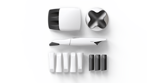 TRIOS 5_Product Render_Transparent_Accessories Laid Out_2022